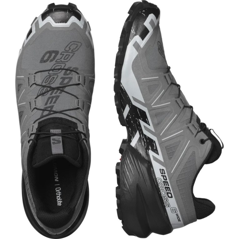 Sapatilhas Trail Running Salomon Speedcross 6 Wide Masculino Cinzentas | PT N91280